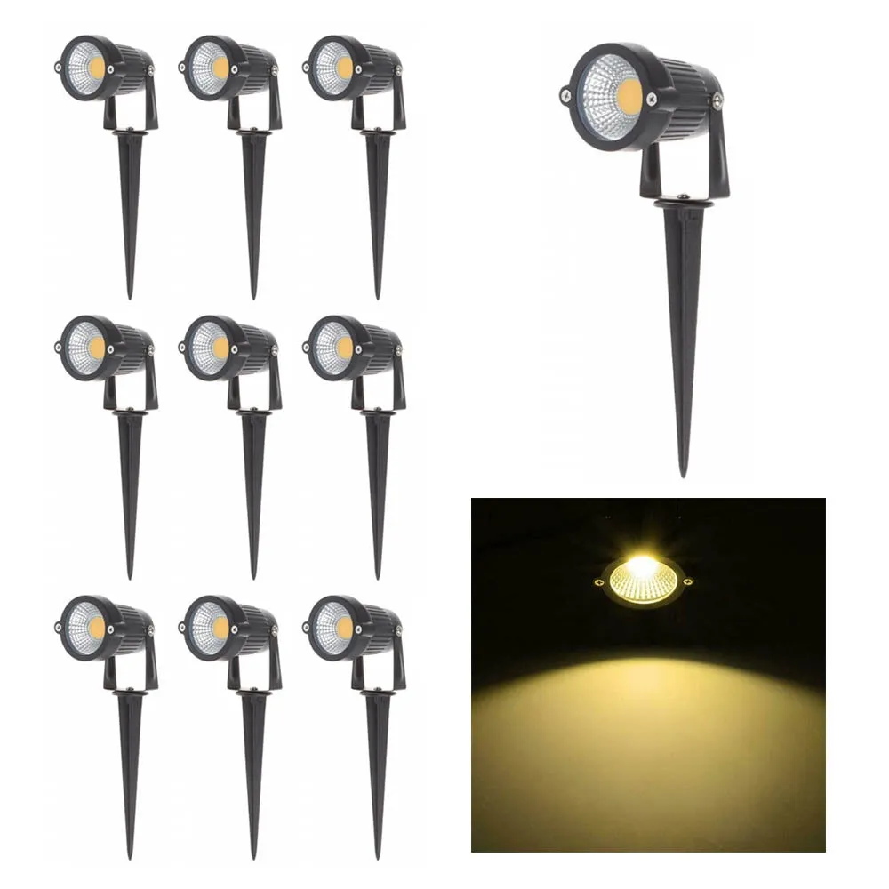 10PCS 12V LED Waterproof Outdoor Garden Spotlights | Landscape Light | Flood Lights