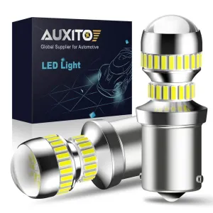 1156 LED Bulb with Projector Lens, BA15S/P21W/7506/LED Light Bulbs for Backup Reverse Light Bulb 2600LM 6000K White