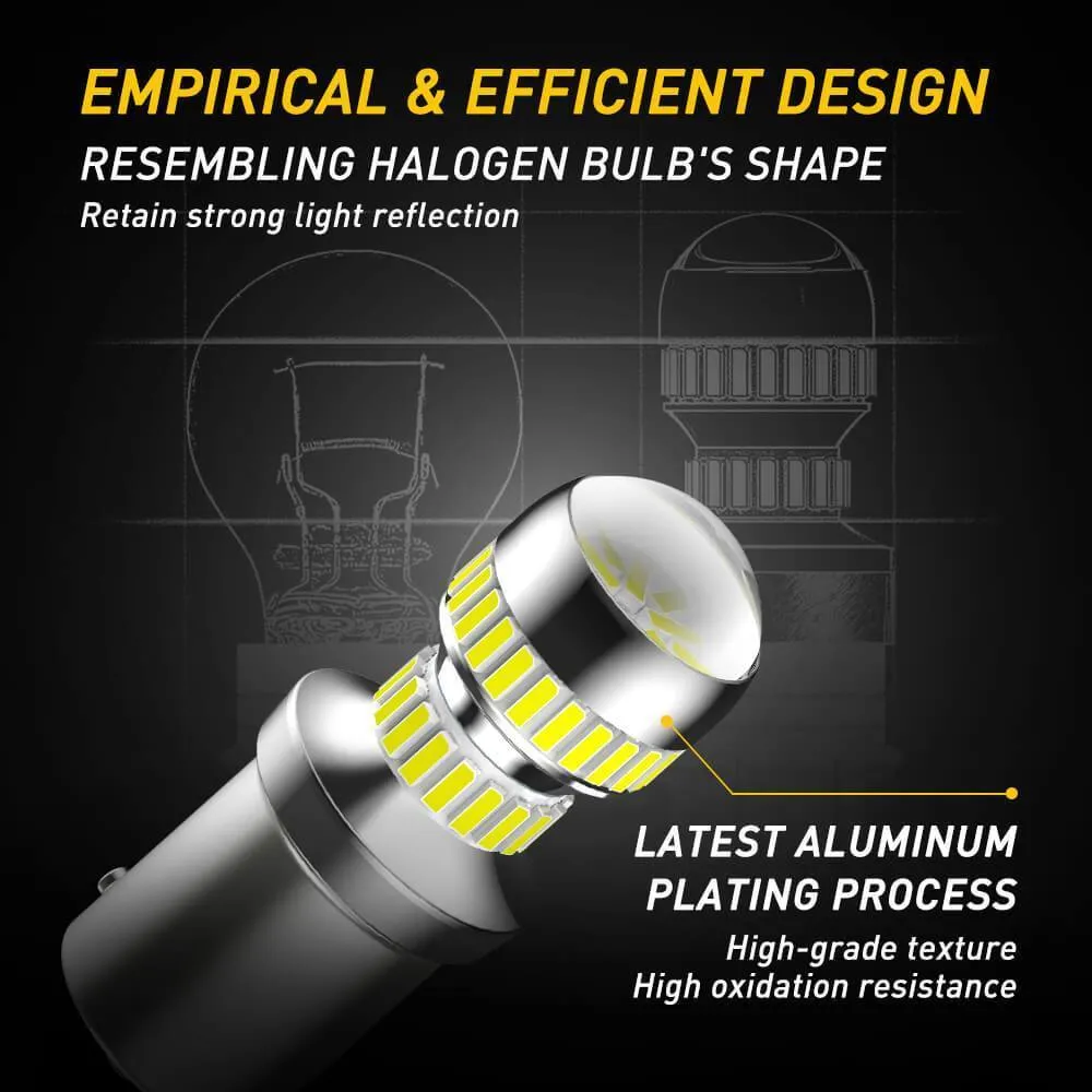 1156 LED Bulb with Projector Lens, BA15S/P21W/7506/LED Light Bulbs for Backup Reverse Light Bulb 2600LM 6000K White