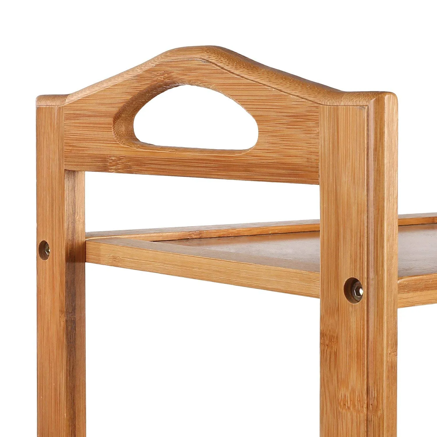 5 Tier Bamboo Bathroom Shelf Shoe Rack Shower Caddy Shelves Organiser Storage