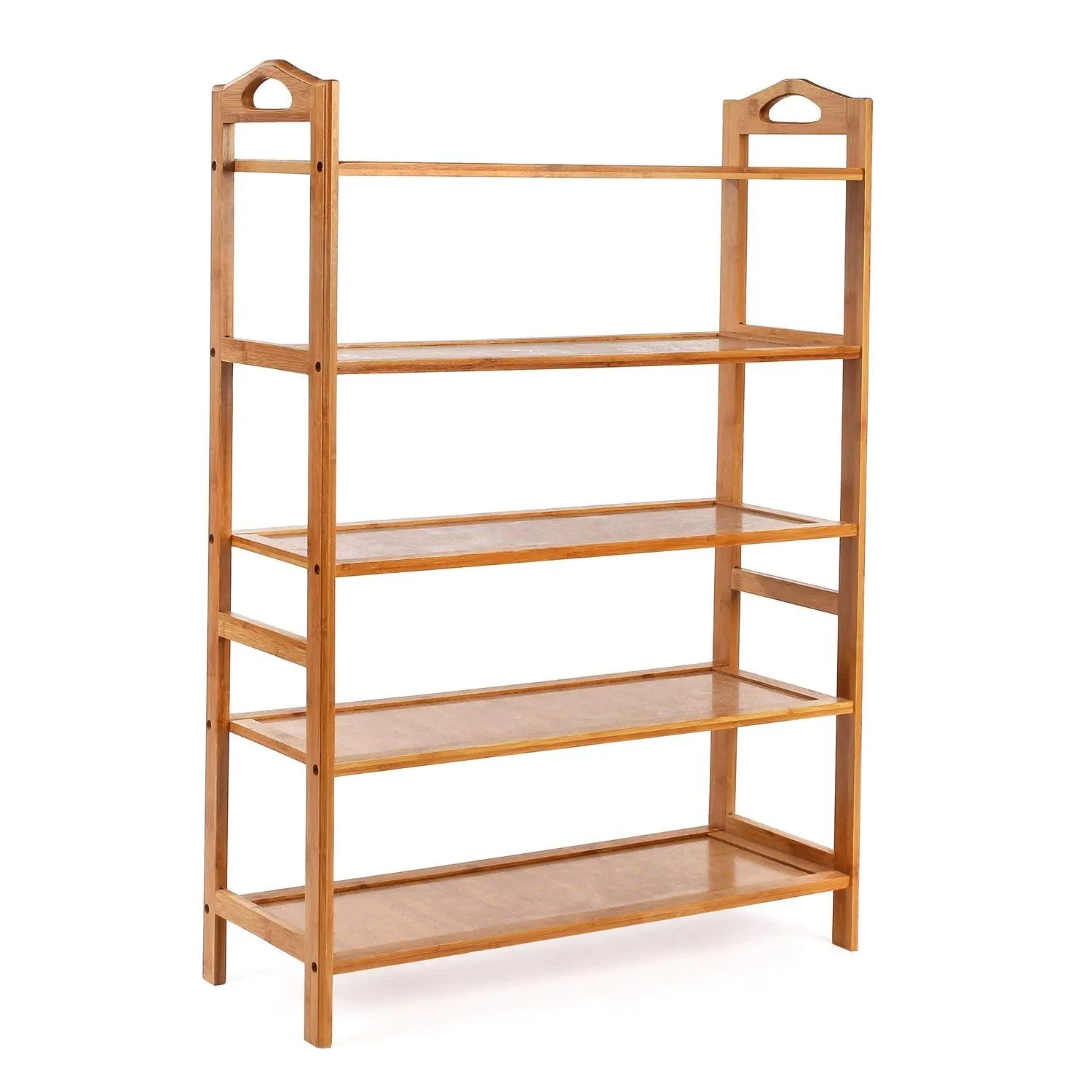5 Tier Bamboo Bathroom Shelf Shoe Rack Shower Caddy Shelves Organiser Storage