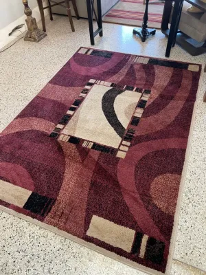 5x8 Burgundy Area Rugs