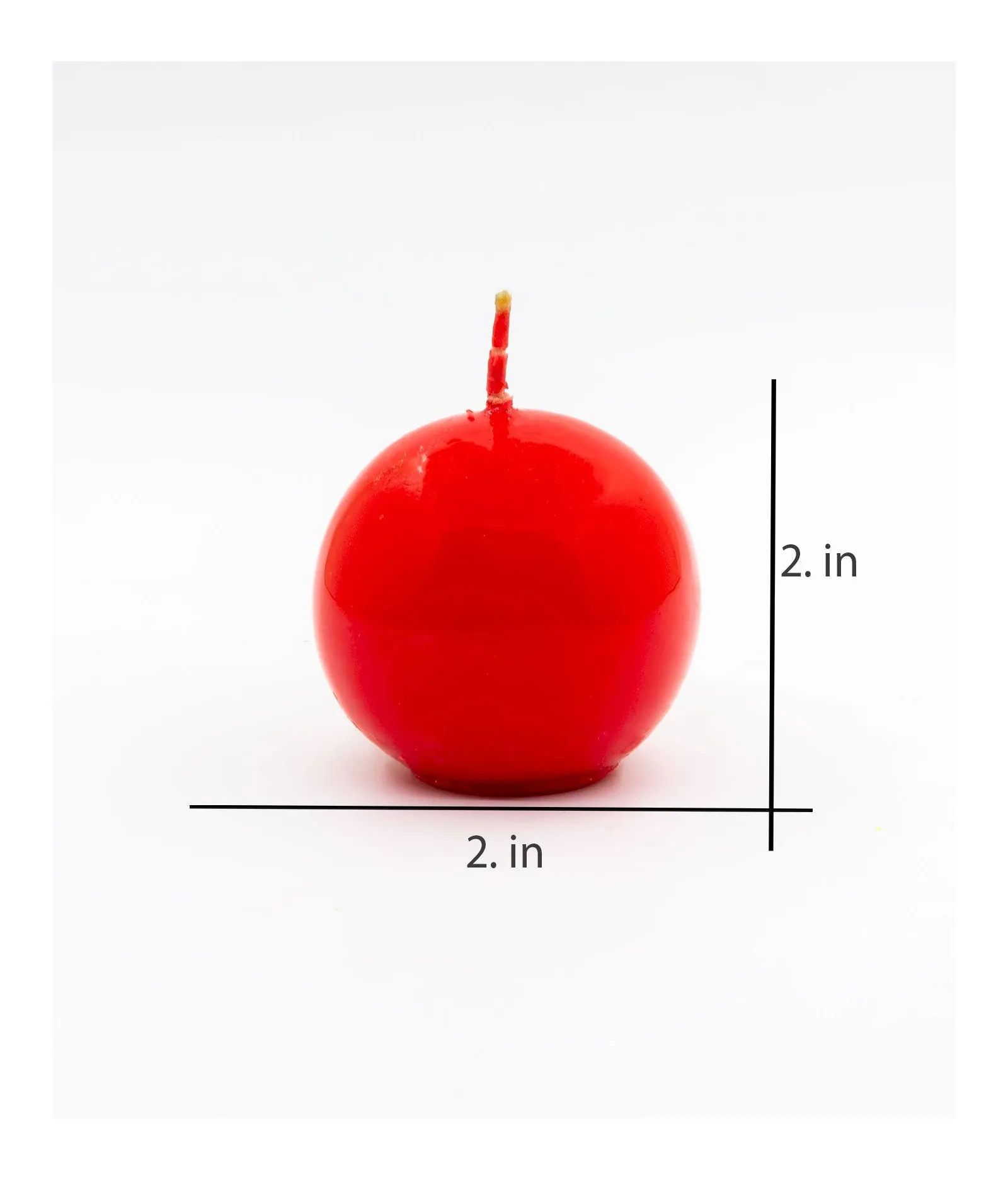 American-Elm Pack of 6 Unscented 2 x 2 Inch Designer Ball Candle with Long Burn Time