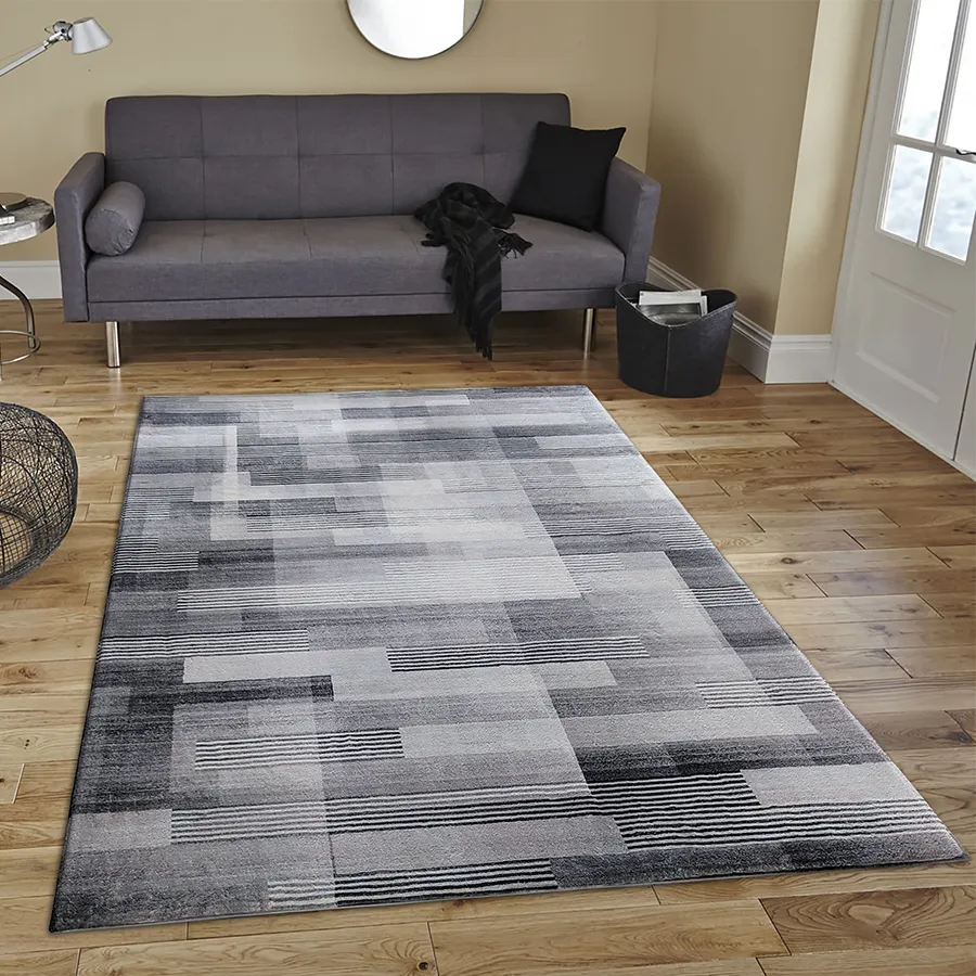 Arlen Modern Slate Printed Rug