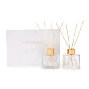 Aroma360 - Dream On - Paris Collection Reed Diffuser Duo - Luxury Aromatherapy Diffuser - Hints of Bright White Tea, Sweet Vanilla, & Cedar - Essential Oil Diffusers - Shelf Decor - Home & Office