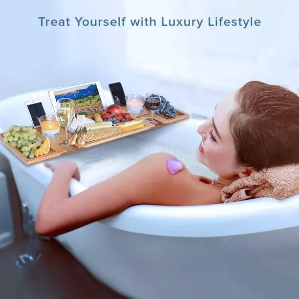 Bamboo Bathtub Tray - Bamboo Bath Caddy