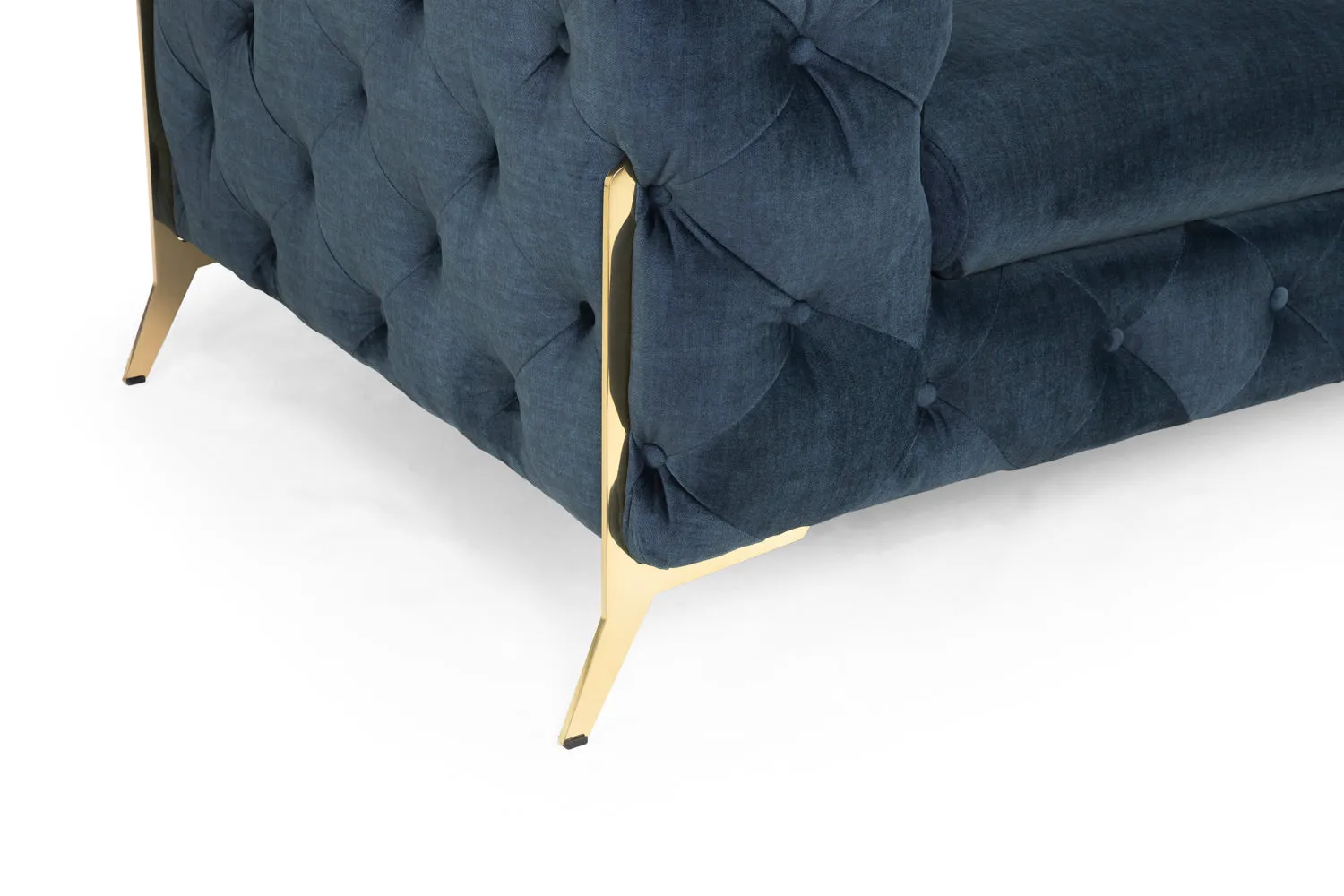 Bexley Chesterfield Sofa - Blue 3 2 Set