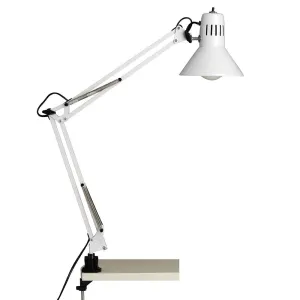 Brilliant 1 Light 40W Hobby Table Lamp - White | 10802/05