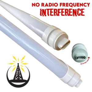 (CASE OF 25) R17d Rotating Ends T8 LED 8ft 144w 17,654 Lumen FROSTED LENS (NO RF) Quad-Row