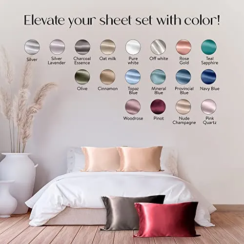 Colorado Home Co Silk Pillowcase King Size Navy Blue