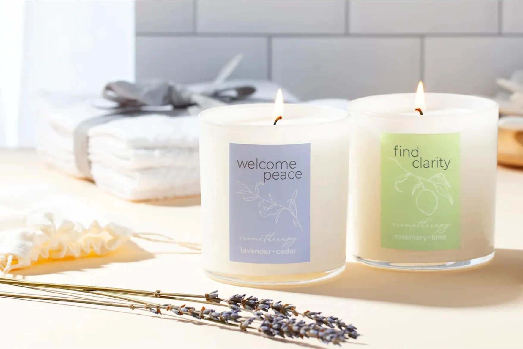 First Row Aromatic Fables Be Well Set of 3 Glass Jar Scented Candle Candle | Hand-Poured Small Batch Candle Ideal for Home Decor, Gifting, Meditation and Aromatherapy