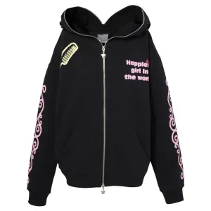 HAPPY KITTEN BUTTERFLY HOODIE / HAPPY KITTEN BLACK