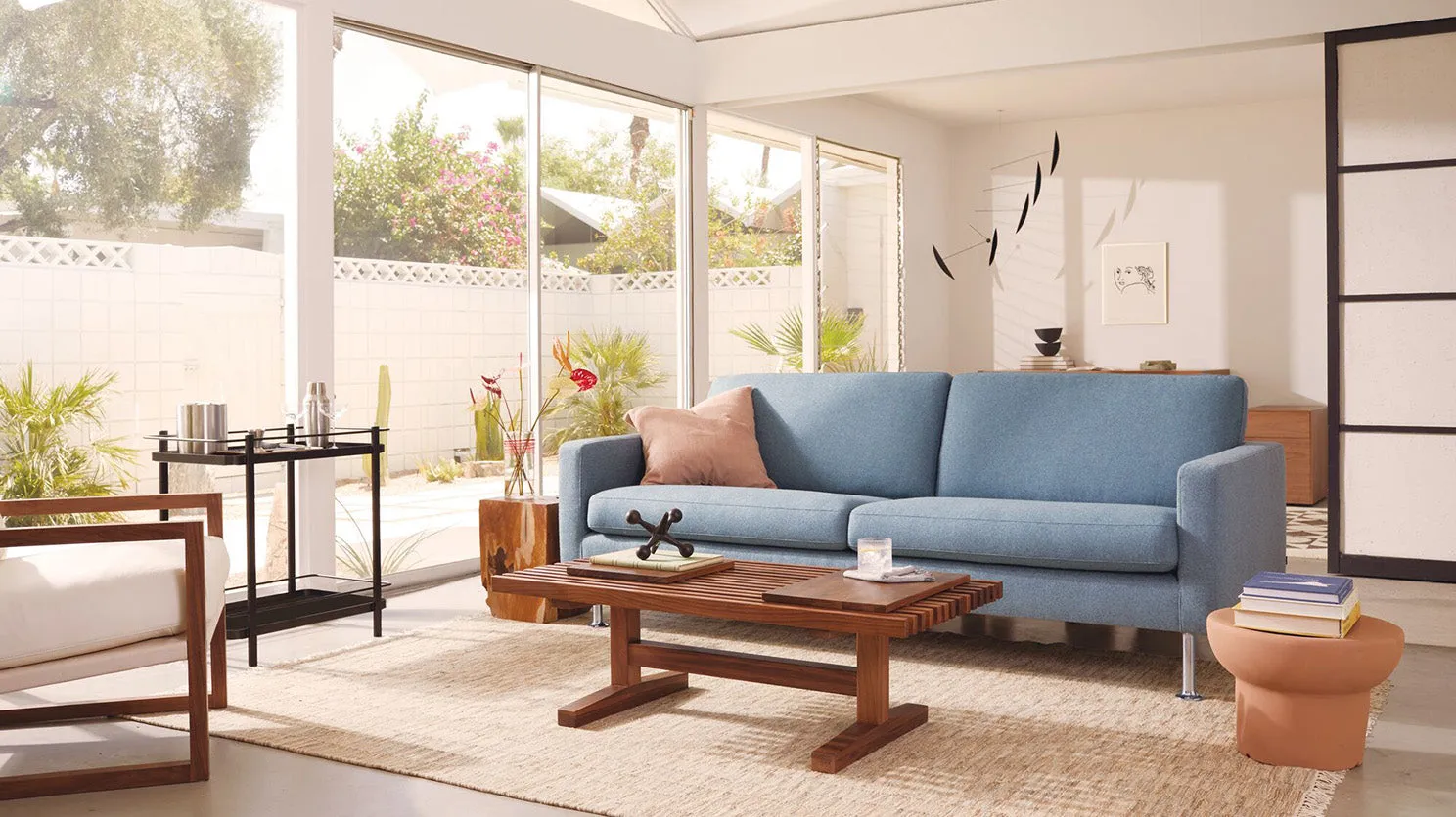 joan 83" sofa (plain) - fabric