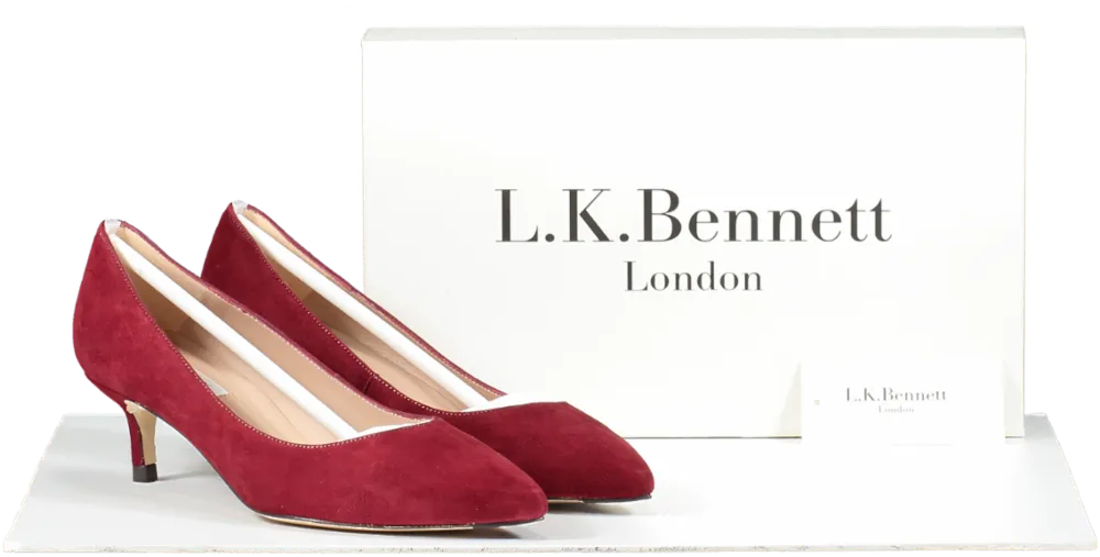 LK Bennett Dark Red Kitten Heel Court Shoes BNIB UK 3 EU 36 