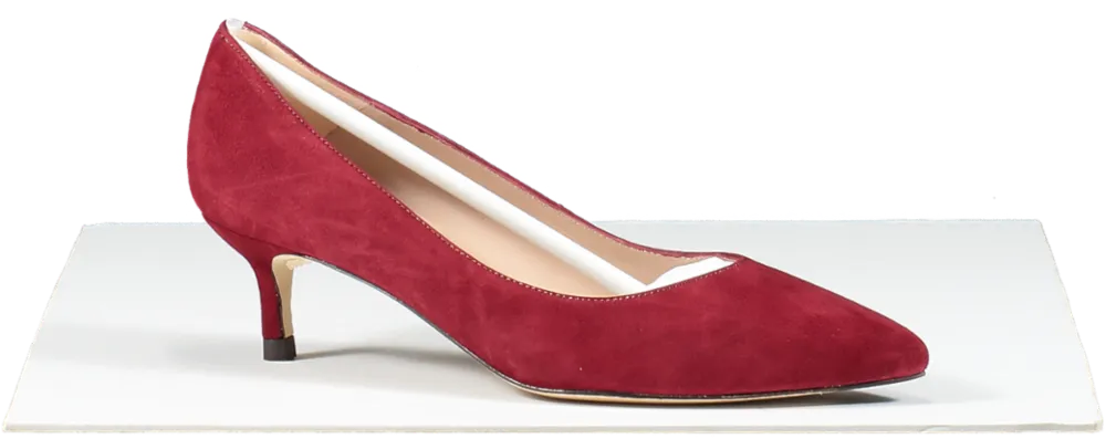 LK Bennett Dark Red Kitten Heel Court Shoes BNIB UK 3 EU 36 