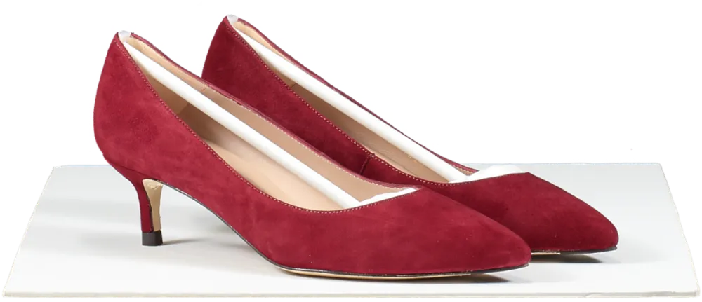 LK Bennett Dark Red Kitten Heel Court Shoes BNIB UK 3 EU 36 