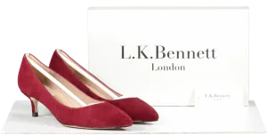 LK Bennett Dark Red Kitten Heel Court Shoes BNIB UK 3 EU 36 