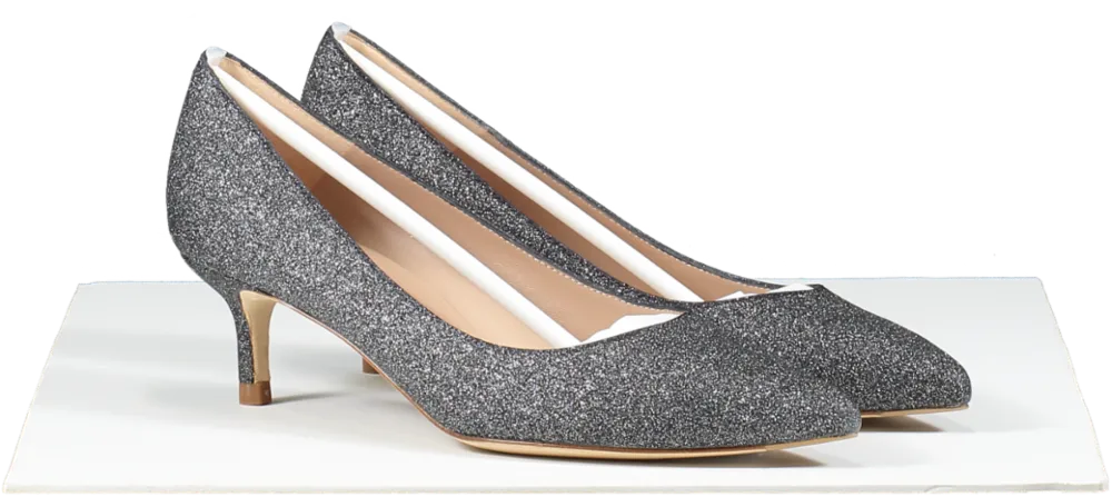 LK Bennett Grey Glitter Kitten Heel Court Shoes BNIB UK 5 EU 38 