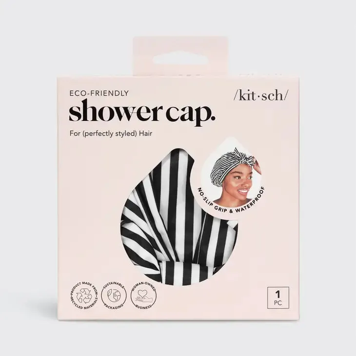 Luxe Stripe Shower Cap