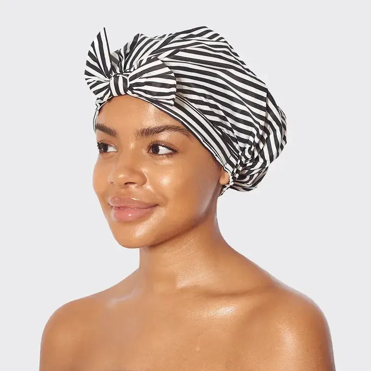 Luxe Stripe Shower Cap