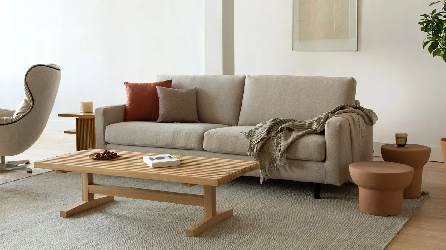 oskar 85" sofa - fabric