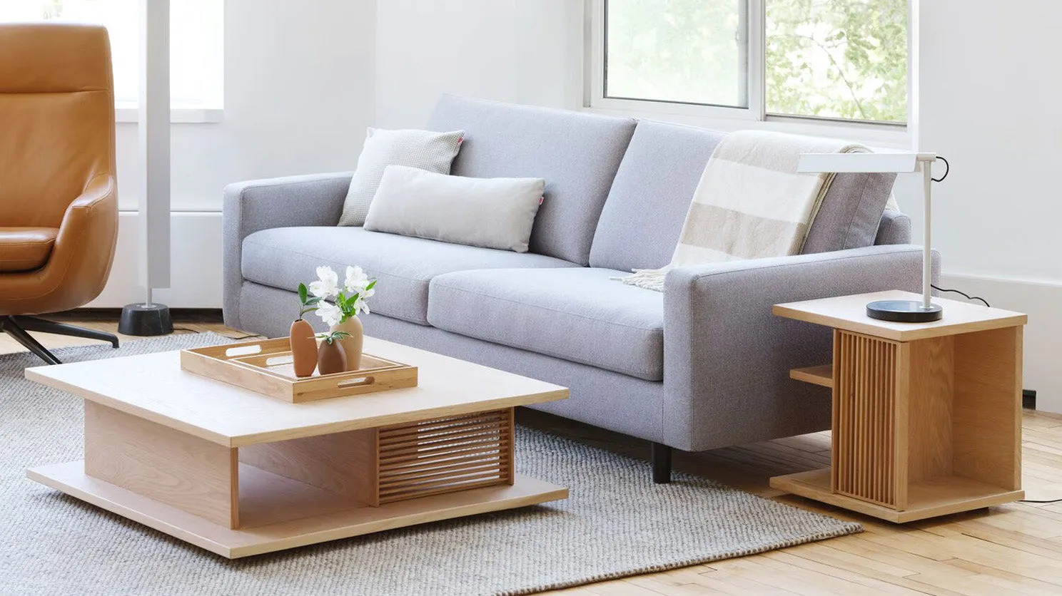 oskar 85" sofa - fabric