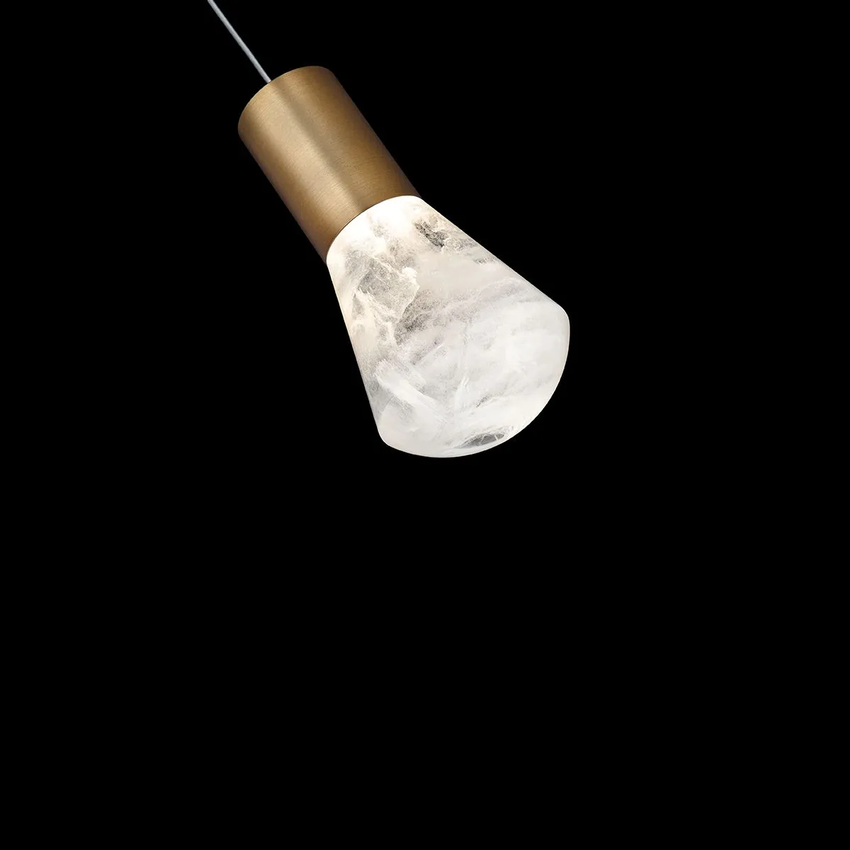 Plum 6 in. LED Pendant Light Brass Finish