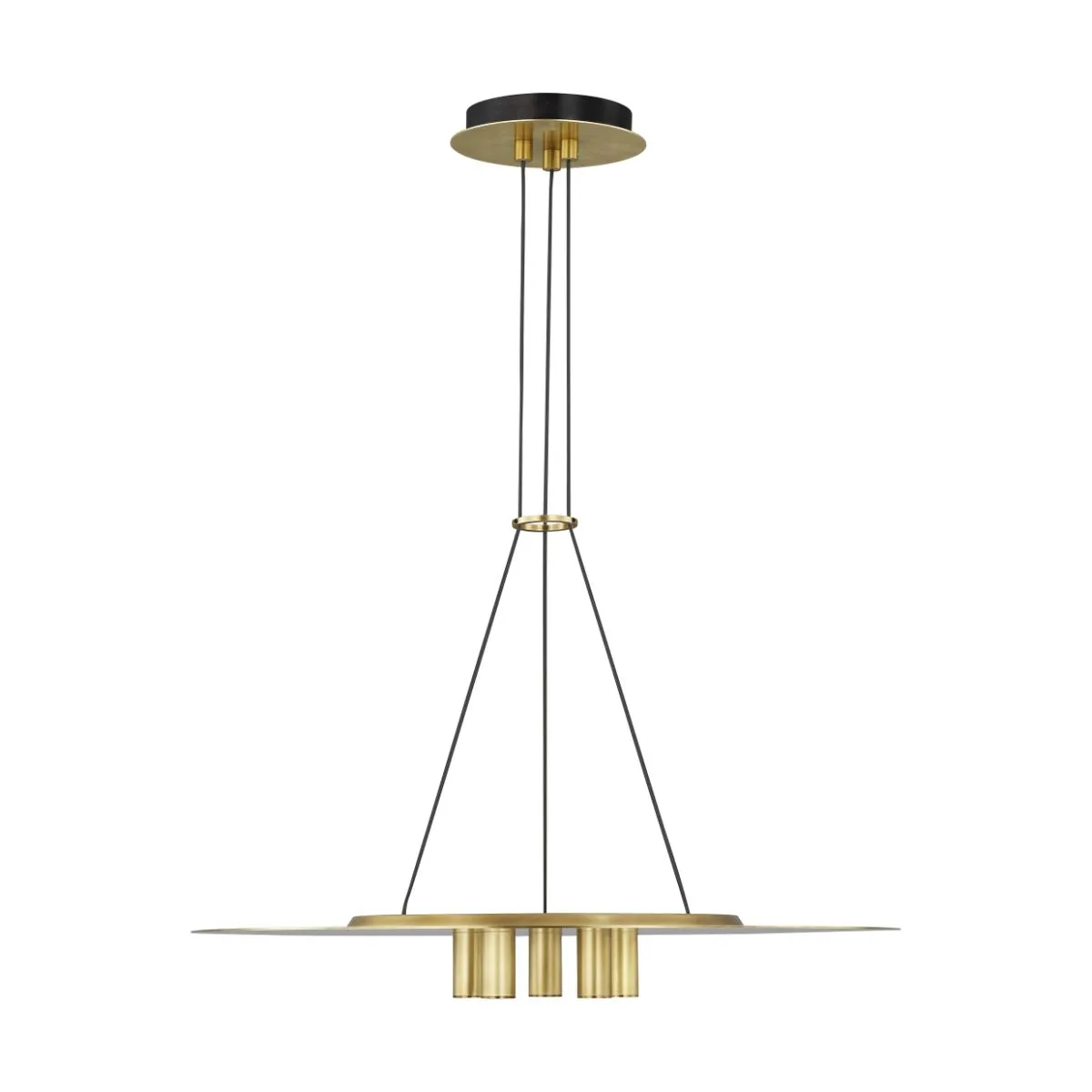 Ponte 22 in. LED Pendant Light 277V Brass Finish