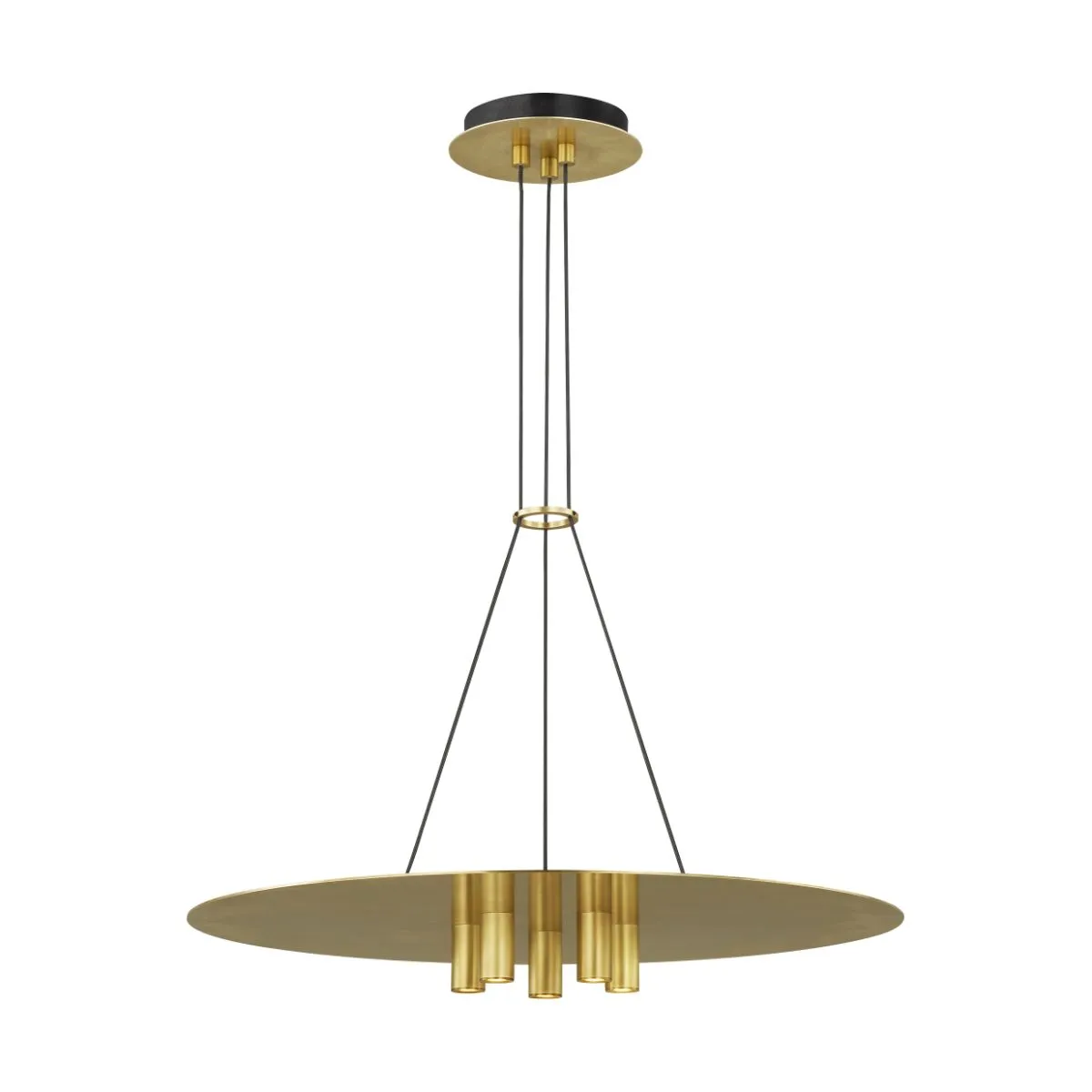 Ponte 22 in. LED Pendant Light 277V Brass Finish