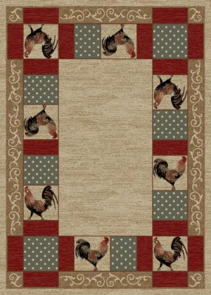 "Barnyard Ivory" Western Area Rug (4 Sizes Available)