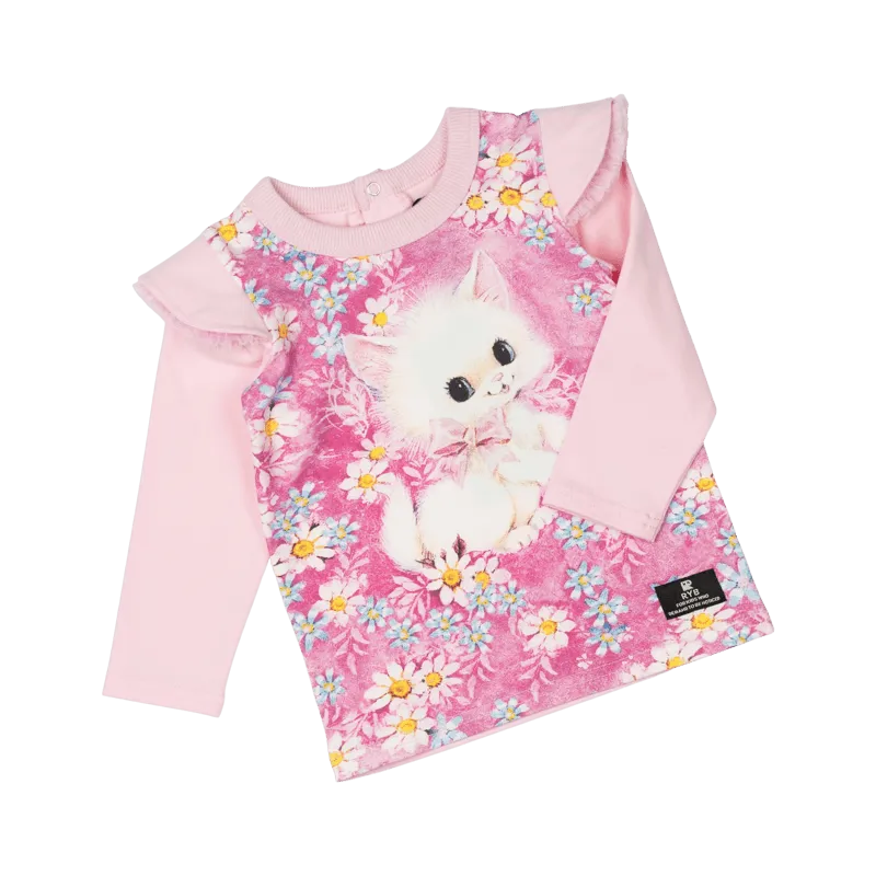 Rock Your Baby White Kitten Baby Long Sleeve T-Shirt
