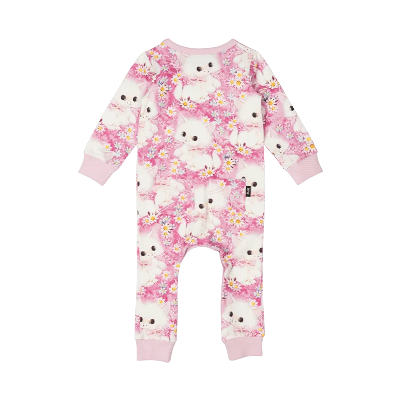 Rock Your Baby White Kitten Baby Playsuit
