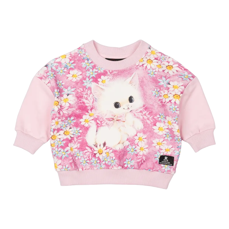 Rock Your Baby White Kitten Baby Sweatshirt