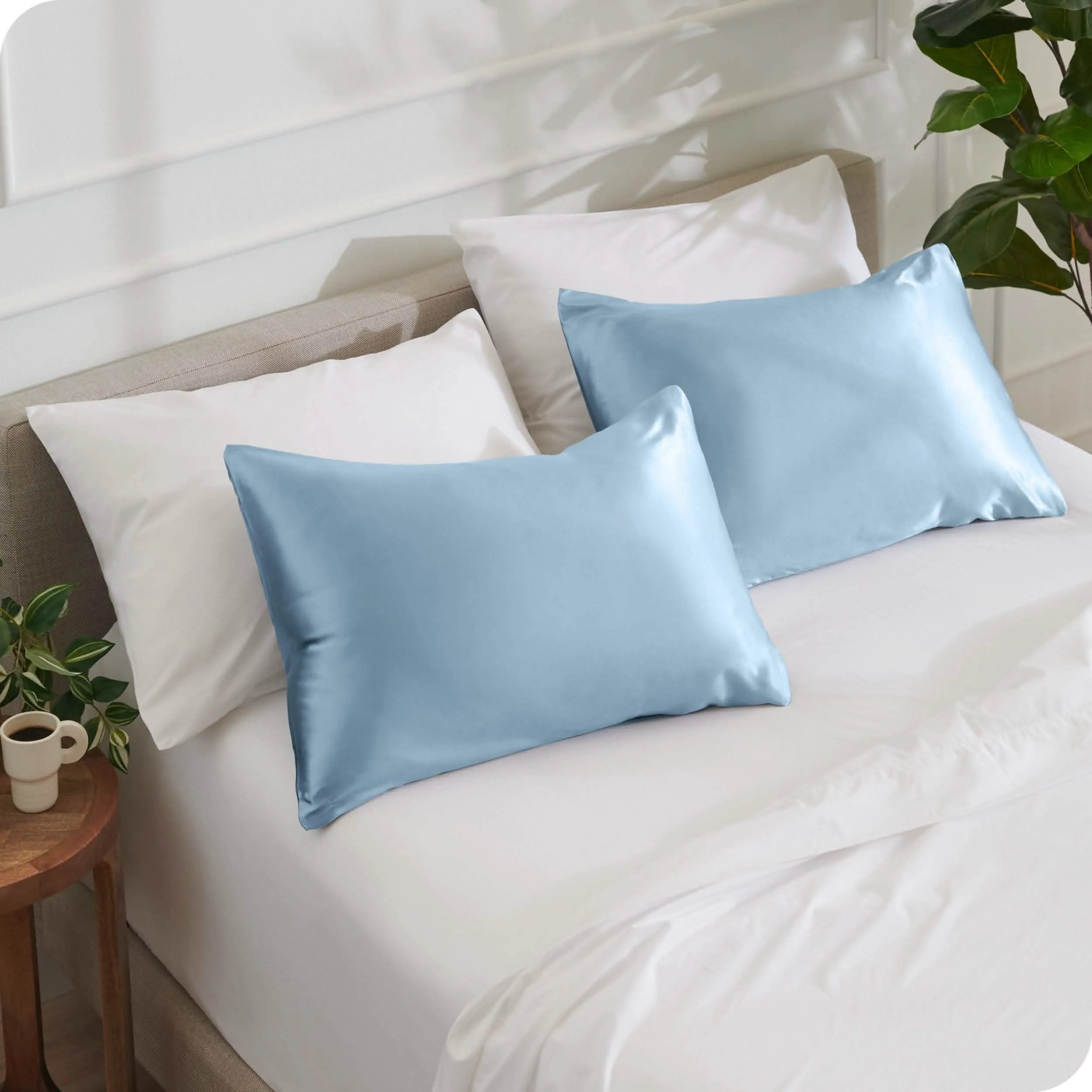 Satin Pillowcase Set Zipper Closure