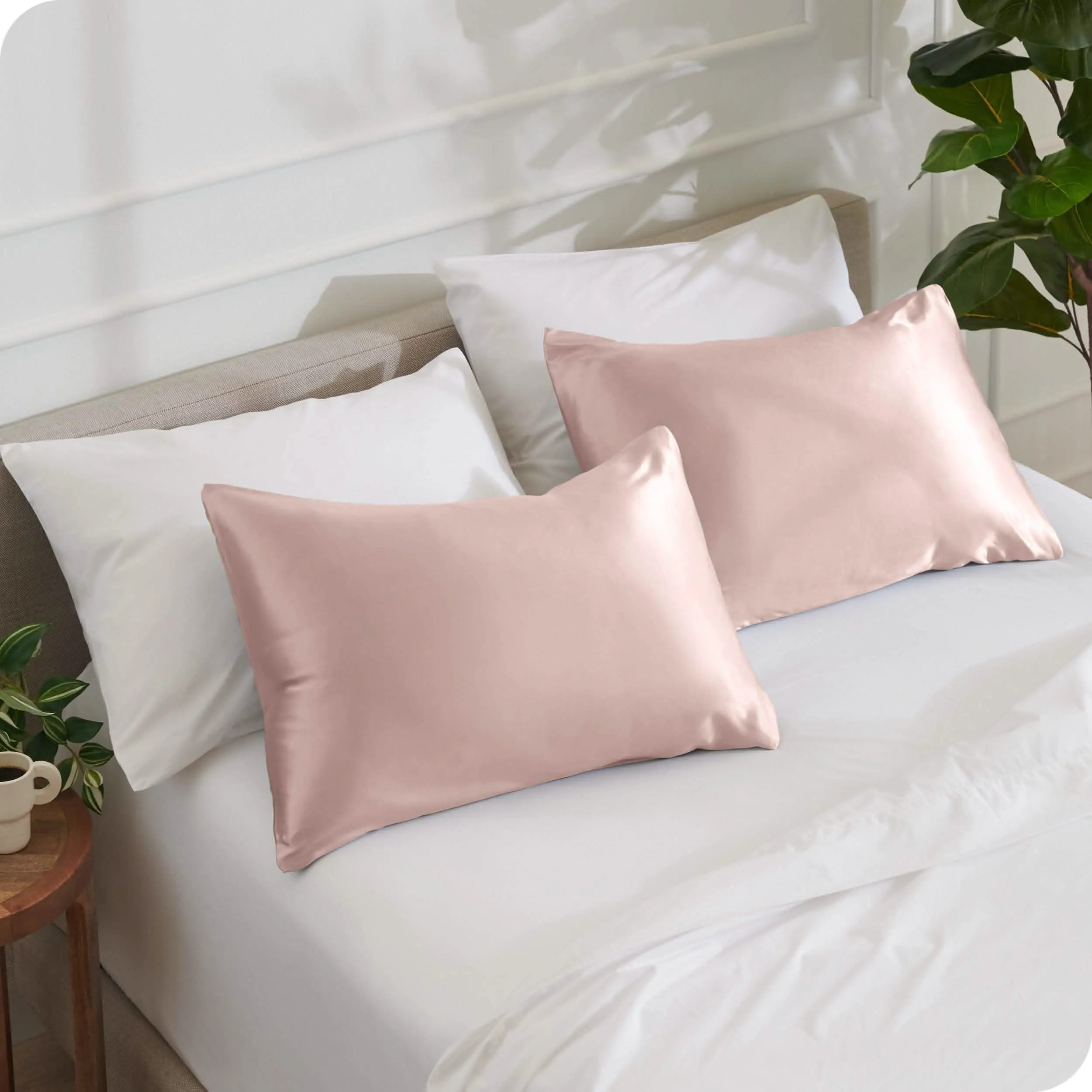 Satin Pillowcase Set Zipper Closure