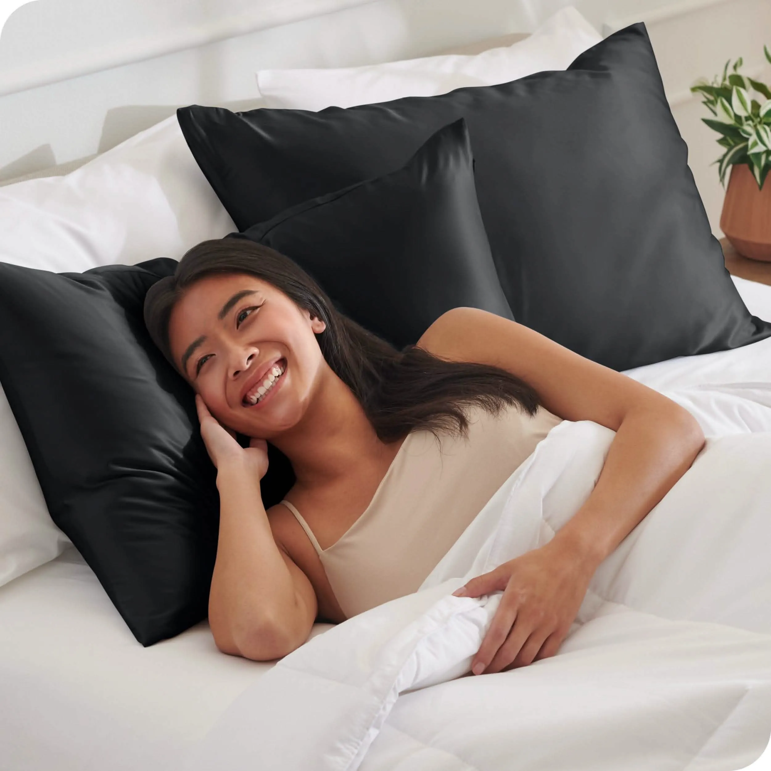 Satin Pillowcase Set Zipper Closure