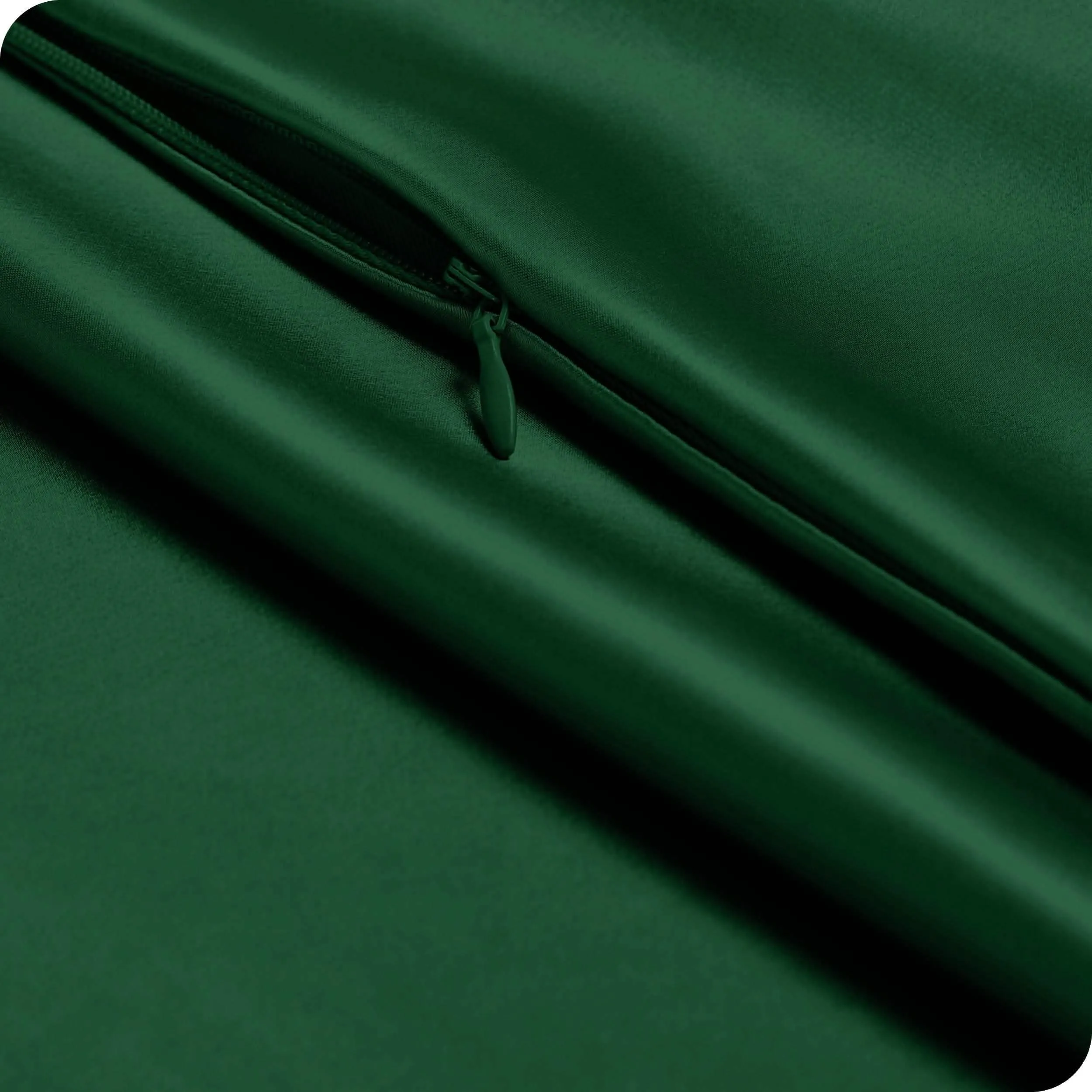 Satin Pillowcase Set Zipper Closure