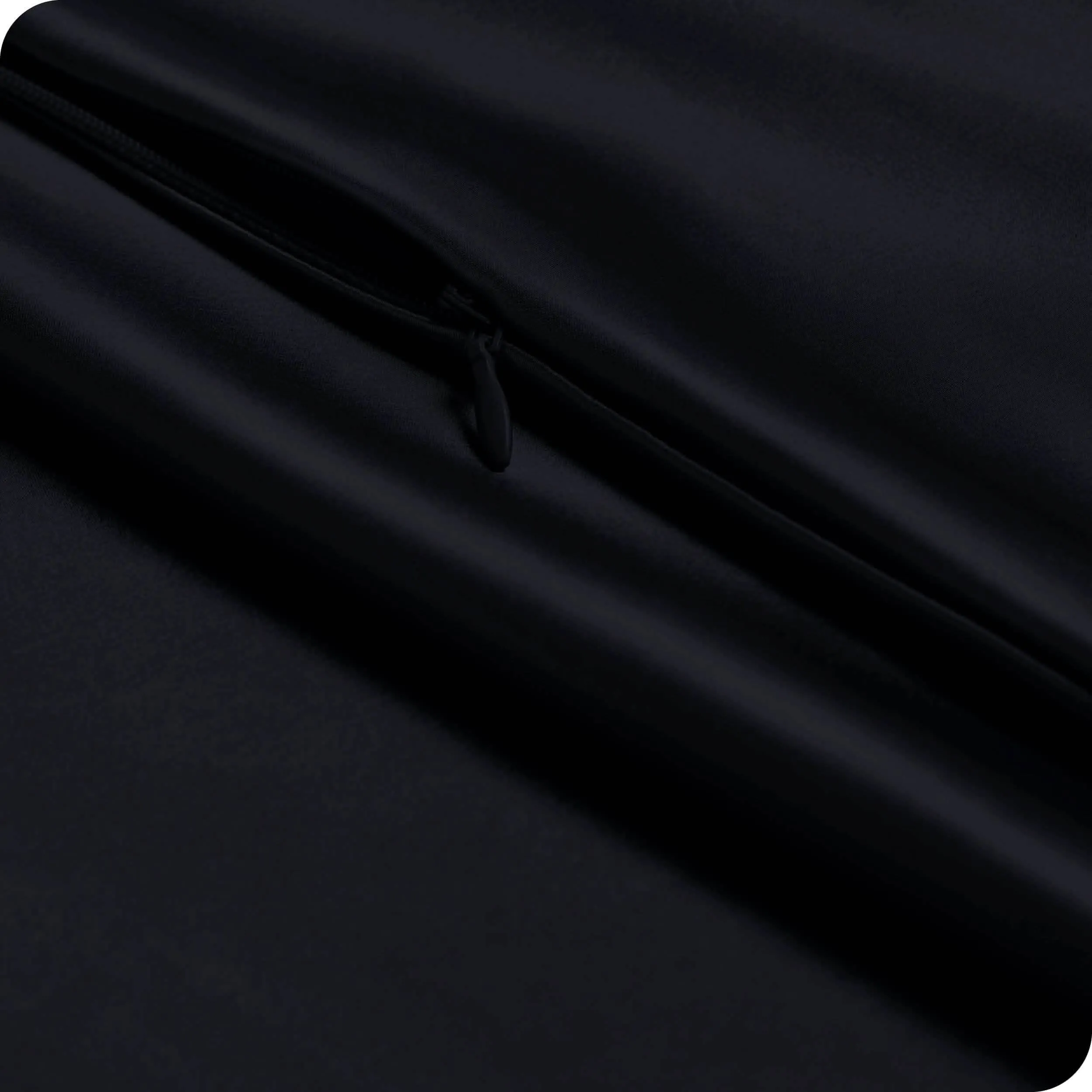 Satin Pillowcase Set Zipper Closure