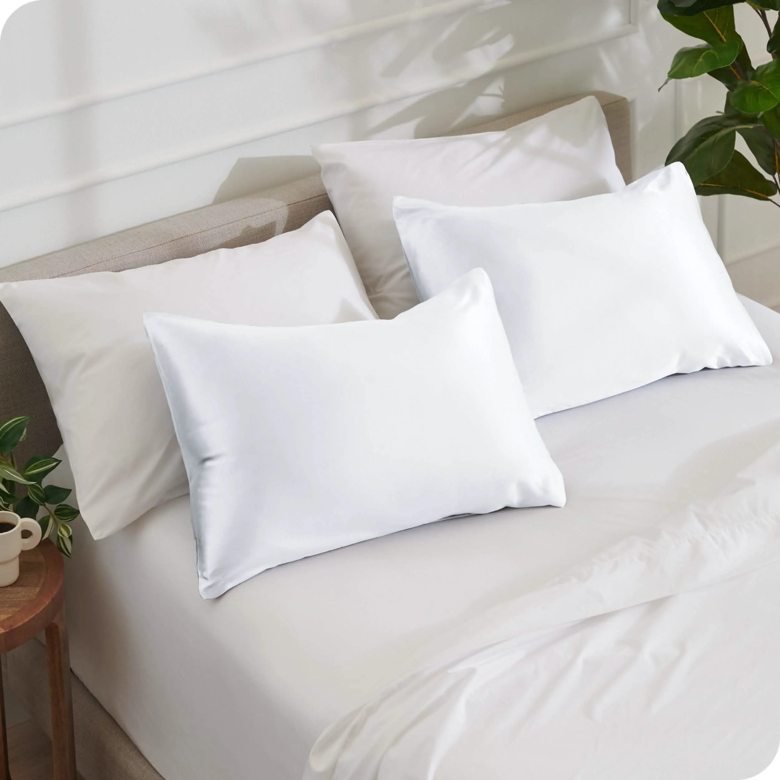 Satin Pillowcase Set Zipper Closure