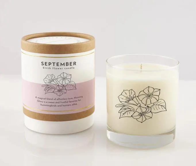 September Birth Flower Candle