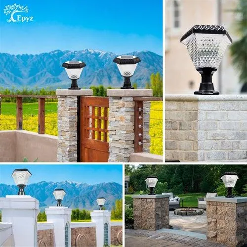 Solar Pillar Lights Outdoor