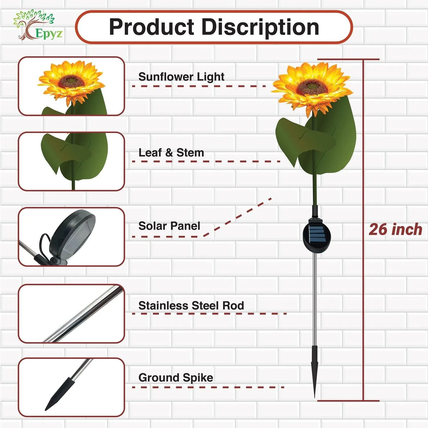 Sunflowers Solar Lights