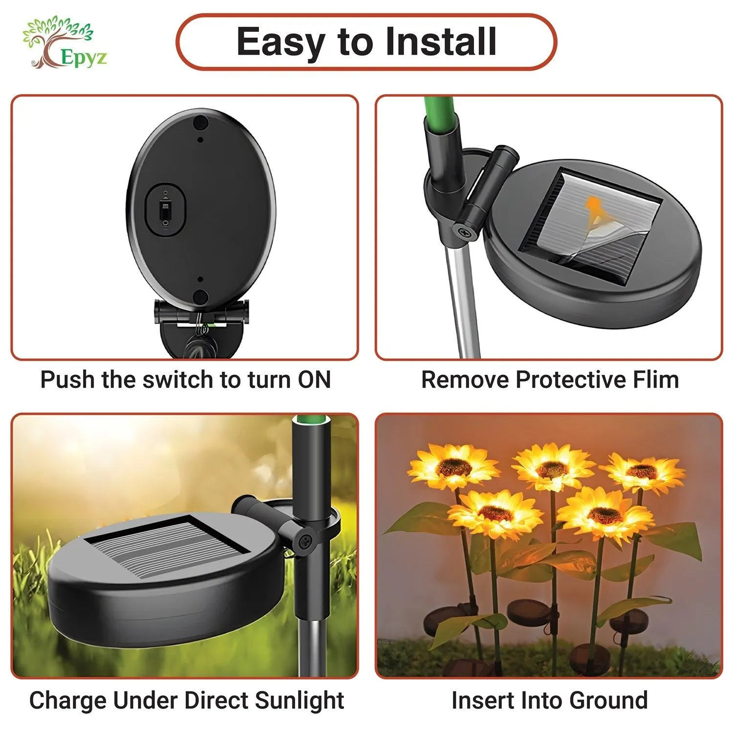 Sunflowers Solar Lights