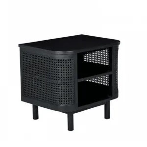 Willow Curve Bedside Table | Ebony