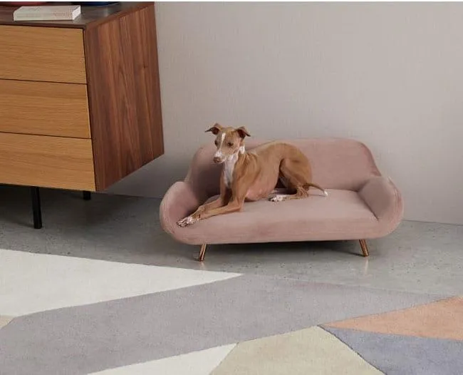 Wooden Twist Handmade Classic Comfortable Pet Sofa ( Pink )