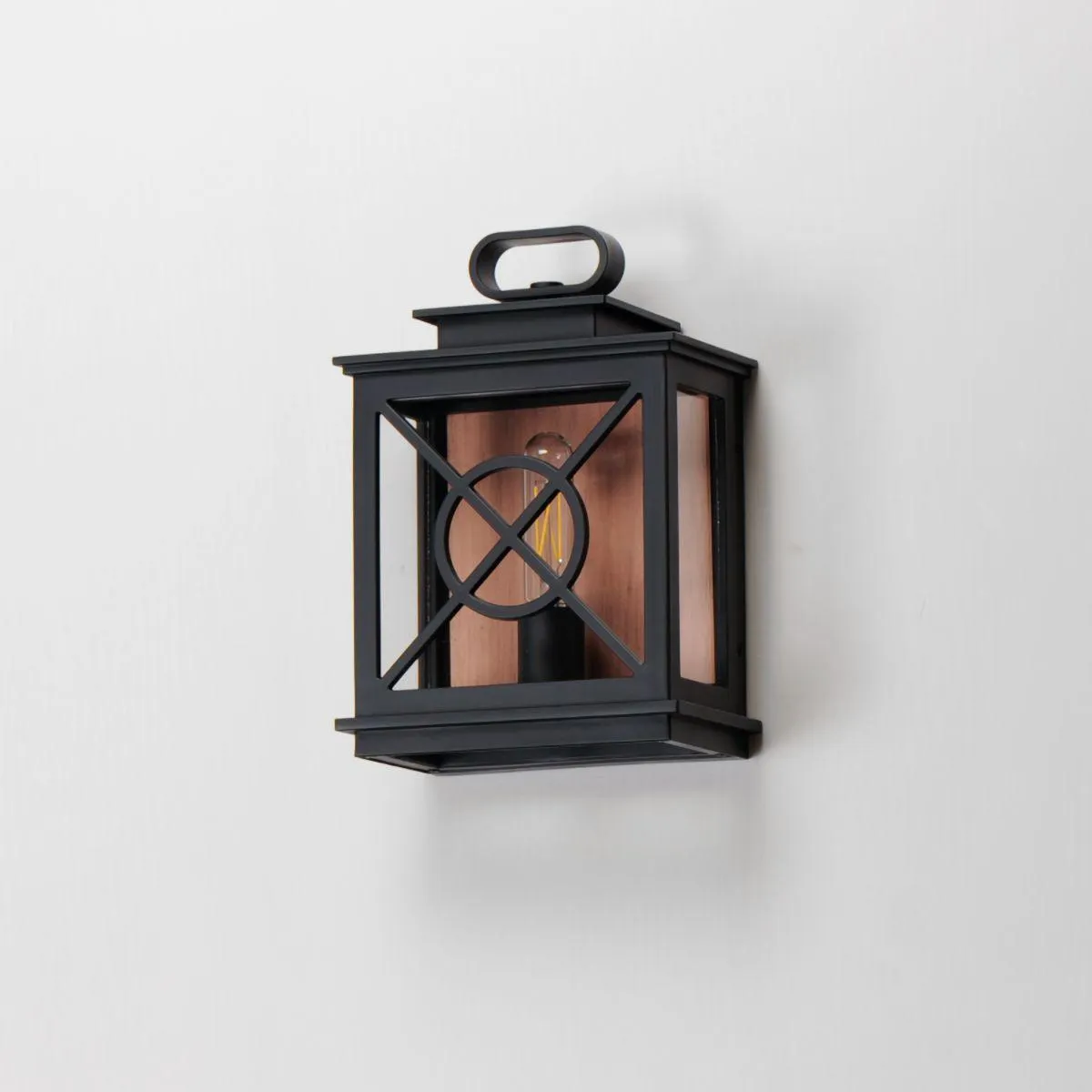Yorktown 12 in. Light Black & Copper Finish