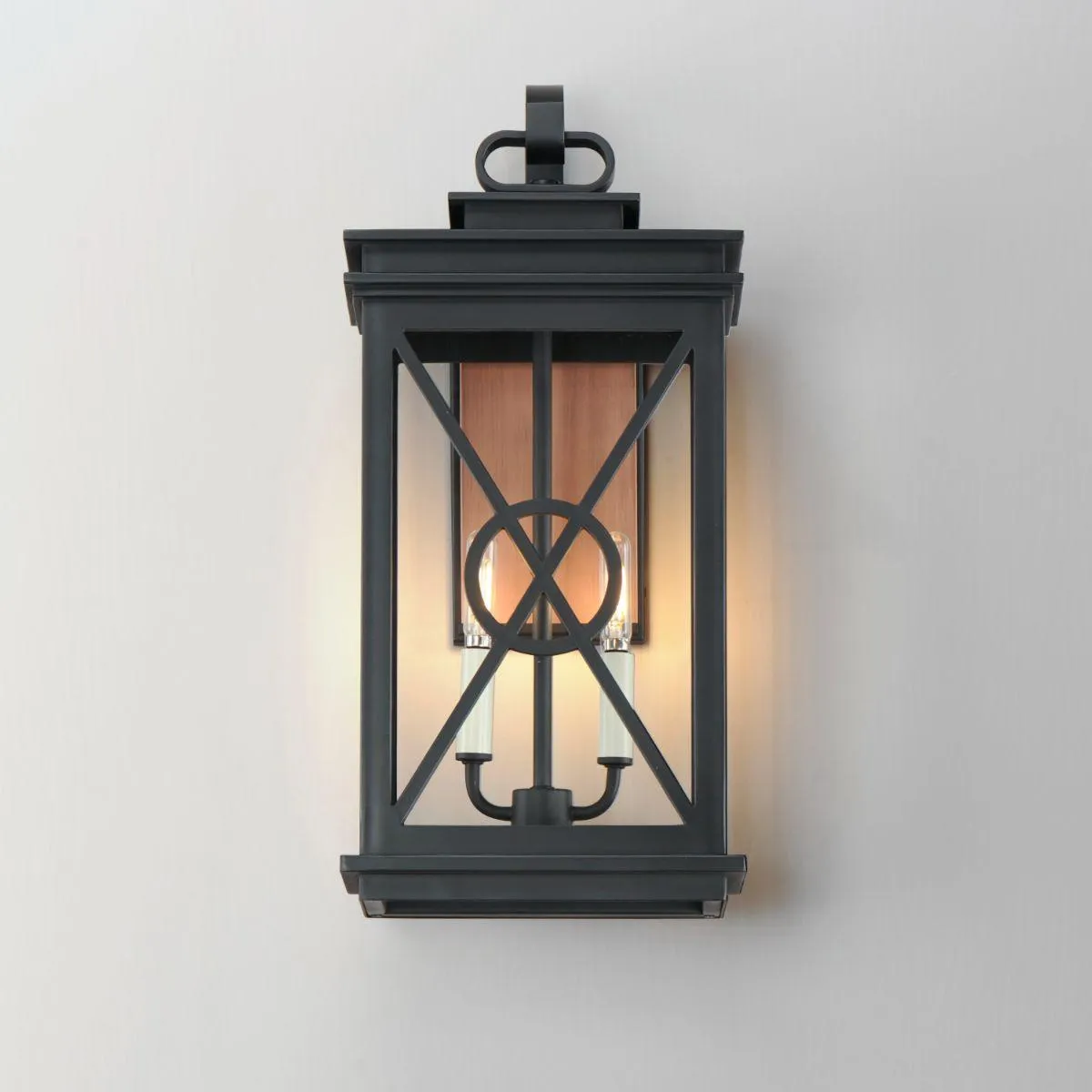 Yorktown 22 in. 2 Lights Light Black & Copper Finish
